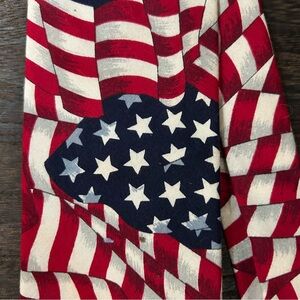 Beans McGee Patriotic American Flag Cotton Novelty Tie USA